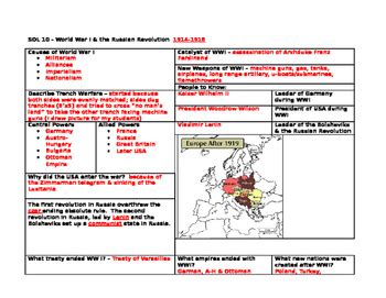 Standard 2: The causes and global consequences of <b>World</b> <b>War</b> I. . World war 1 changes europe unit 10 world history 63a answers